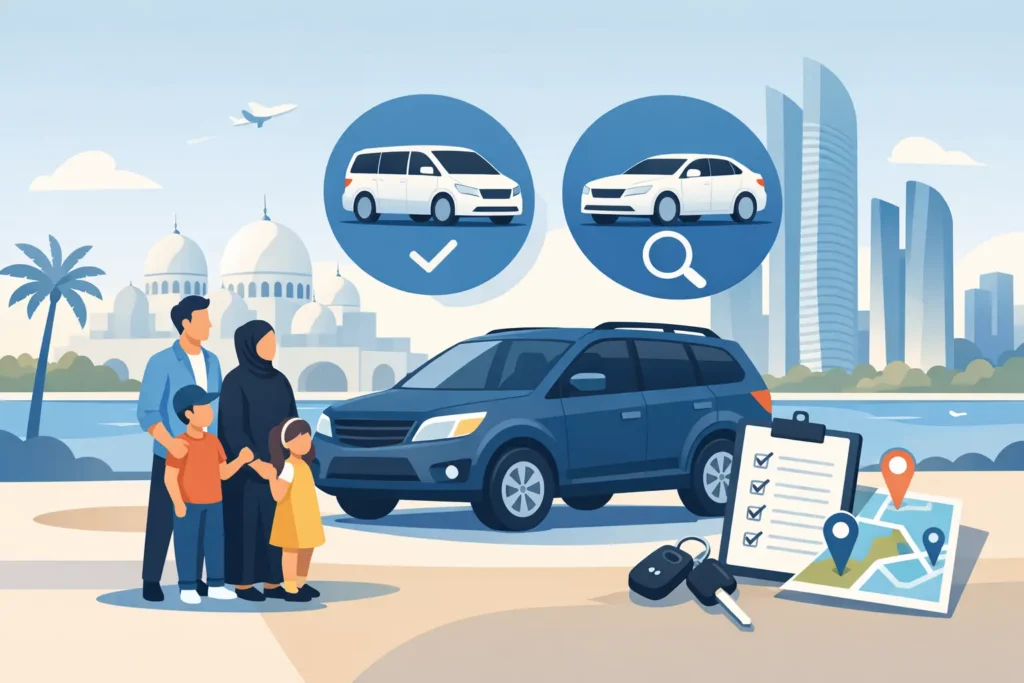 تأجير سيارة للعائلات أبوظبي - كيف تختار الأنسب